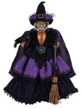 Halloween Witch Figurine Polyresin - Elegant Spooky Decor
