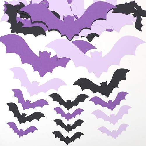 Halloween Wall Decor Bats Set - Black and Purple Reusable Party Supplies
