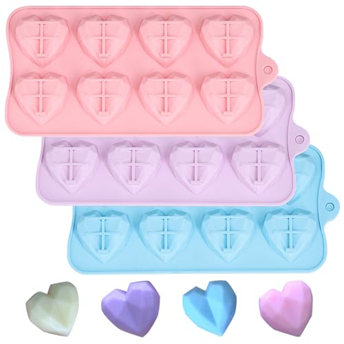 Heart-Shaped Silicone Chocolate Molds Set for Candies, Cakes, Resin Crafts