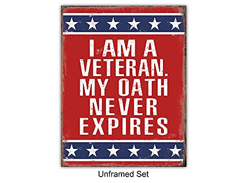 Patriotic USA Wall Art - American Flag Poster for Home & Office Decor