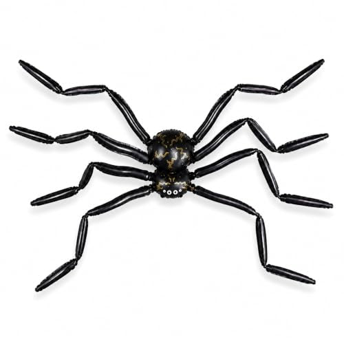 1Pcs Giant Halloween Spider Balloon - 10.2Ft Black Inflatable Spider Decoration