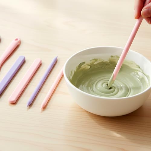 6 Pcs Silicone Wax Spatula Set for Hair Removal & Beauty - Reusable Scrapers