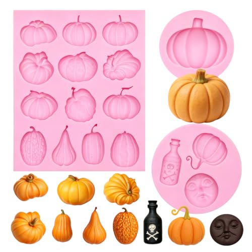 Pink Pumpkin Silicone Mold for Candy, Chocolate & Cake Decoration - XL432