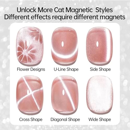 UR SUGAR 15ML Glass Cat Magnetic Eye Gel Nail Polish - Dark Purple
