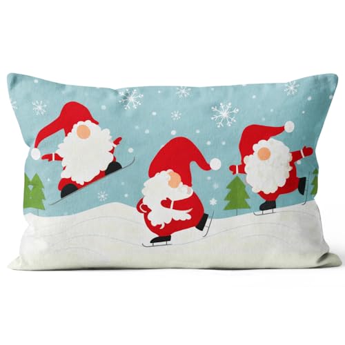 Winter Snowman Lumbar Pillow Cover 12x20 - Home Decor Throw Pillow