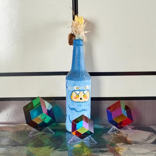 CMY Color Cube with Stand - 50mm Acrylic Optical Prism for Visual Art & Photography