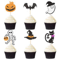 Halloween Cupcake Toppers 24 Pack Spooky Designs for Cakes & Desserts