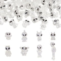 Glow in The Dark Clear Alien Miniature Figures - Tiny Resin Decor Set