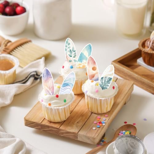 Color 12 Edible Surfboard Cupcake Toppers - Summer Beach Party Decorations