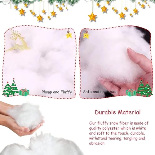 Artificial Snow for Christmas Decor 17.6 Oz Fluffy Indoor Winter Snow Blanket
