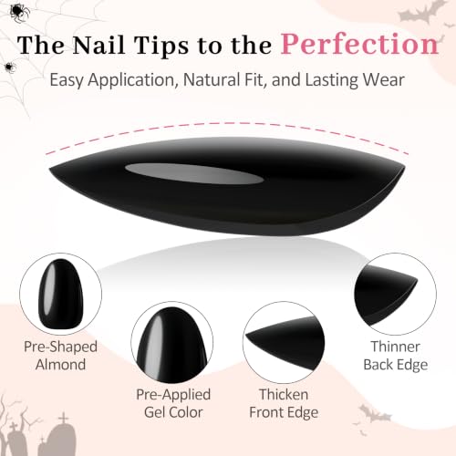 Kids Press On Nails Halloween Spider Web 32 Pack - 16 Sizes Girl Toy