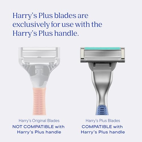 Harry's Plus Razor Set - Premium Handle & 9 Blades, 1 Pack