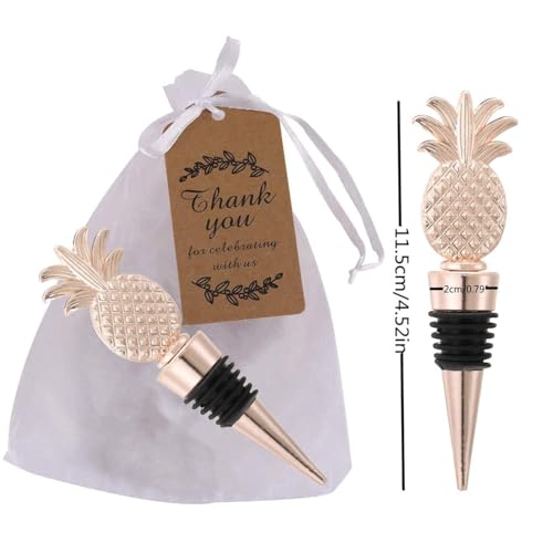 24PCS Pineapple Wine Stopper Set - Beach & Wedding Bottle Decor - Opp Variation