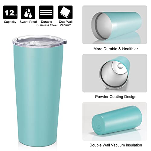 20oz Stainless Steel Vacuum Insulated Tumbler with Lid & Straw - River Green - Bulk 1 Pack