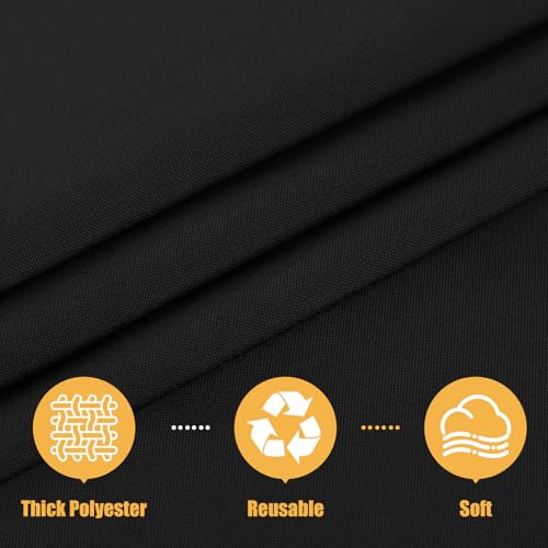 Rectangle Waterproof Tablecloth 60x84 Black - Anti-Scratch Washable Fabric