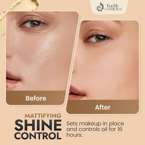 Organic Pressed Setting Powder - Translucent Medium, Talc-Free, Matte Finish, Natural Look, Invisible Variation