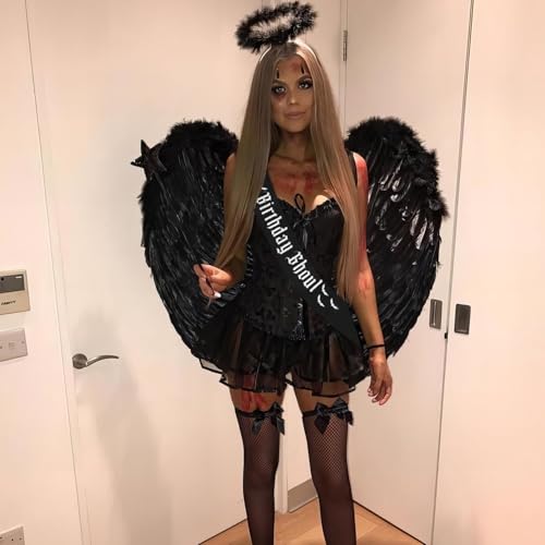 Gothic Birthday Sash with Bats - Spooky Halloween Party Accessory