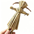 Mini Straw Scarecrow for Garden - 7.1 Inch Fall Halloween Decor Doll, Indoor Outdoor, 1 Pack