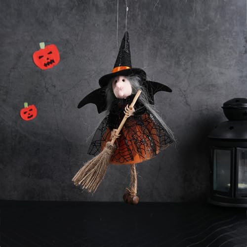 Halloween Witch Decor Set - Small Hanging Ornaments for Tree, Garland, Tiered Tray, Kitchen, Home Decor