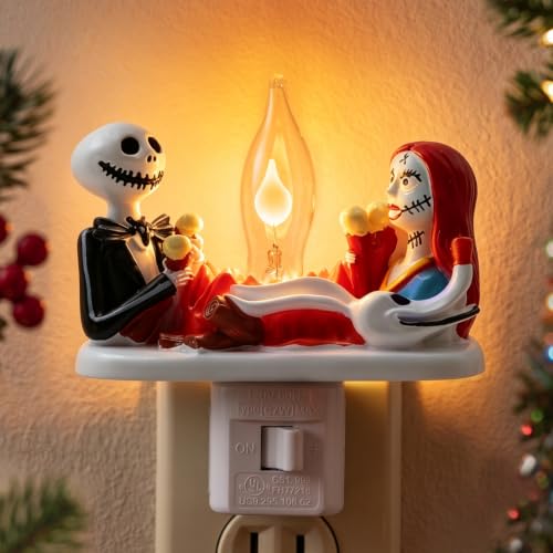 Ghost Campfire Night Light Plug-in Decor for Halloween & Christmas