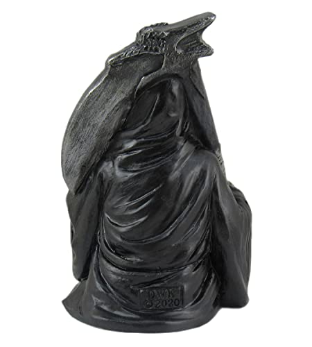 Grim Reaper Book Shelf Figurine - Skull Gothic Home & Office Decor