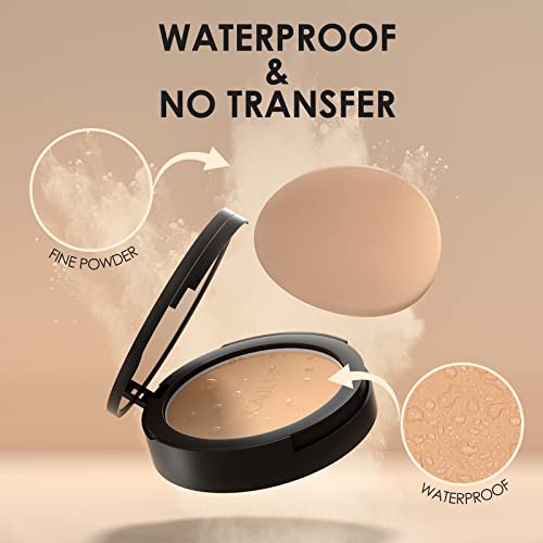 FOCALLURE Flawless Pressed Powder Almond Shade - Shine Control & Pore Blurring #08