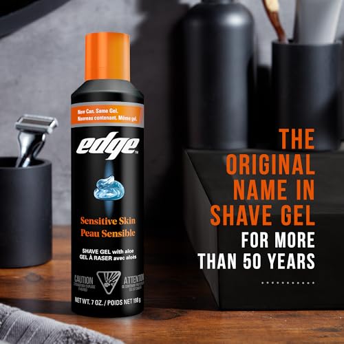Edge Shaving Gel for Men with Sensitive Skin - 7 oz, 6 Pack - Cooling & Moisturizing
