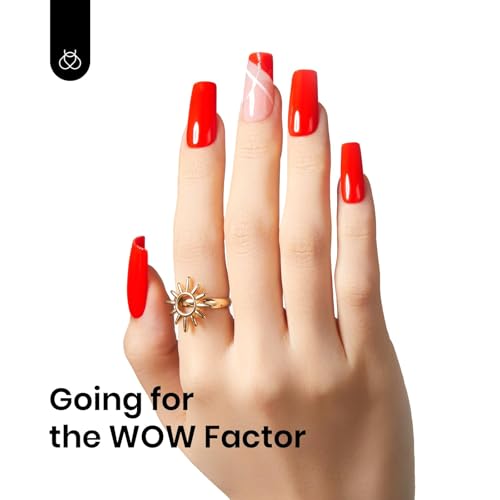Beetles Red Gel Nail Polish 15ML - Creme Red Soak Off UV for Fall Nail Art DIY (Variation: C - Creme Red | Red)