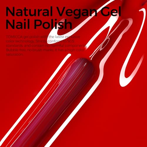 Red Gel Nail Polish 15ml - Long Lasting Soak Off UV LED Manicure - Ruby Red Variation