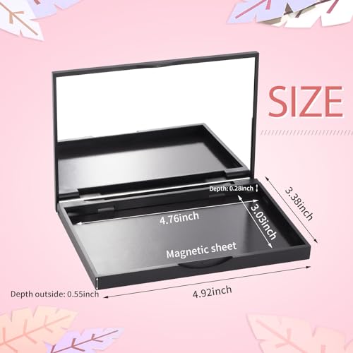 Magnetic Makeup Palette 5 Pack with Mirror - Small 4.92" x 3.38" DIY Cosmetic Storage