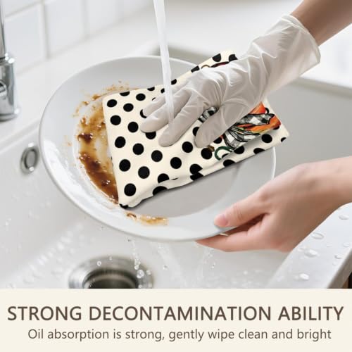 Pumpkins Fall Kitchen Towels Set - 2 Pcs Hand Towels with Pumpkin Bow Variation