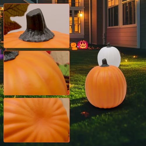 Orange Foam Pumpkin Decor 6.7 Inch Fake Pumpkin for Fall Halloween Thanksgiving
