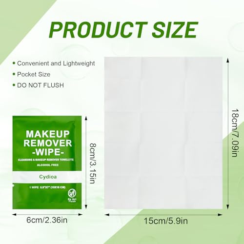 20 Makeup Remover Wipes Bulk Pack - Gentle Cleansing Travel Face Wipes - 1 Count