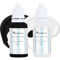 Black and White Face & Body Paint Set Water Based Washable Non-Toxic for Halloween Cosplay
