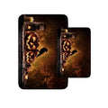 Halloween Pumpkin Bath Rug Set of 2 - Microfiber Non-Slip Bathroom Mats