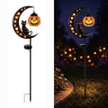 Outdoor Halloween Solar Garden Stake Light with Pumpkin & Black Cat - Style A
