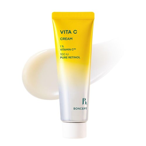BONCEPT Vita C Cream – Hydrating & Firming Korean Vitamin C Moisturizer, Radiant-Looking Skin & Healthy Glow, 1.69 fl. oz. 50ml