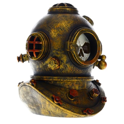 Steampunk Skull with Diving Helmet Resin Decor - Halloween & Day of the Dead