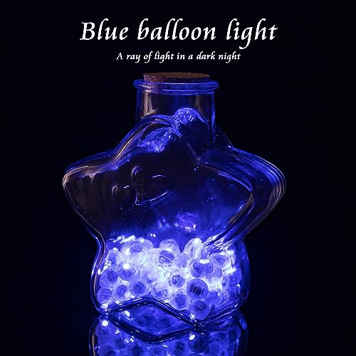 Blue Large Waterproof LED Balloon Lights Set - Mini Round Party & Holiday Decor