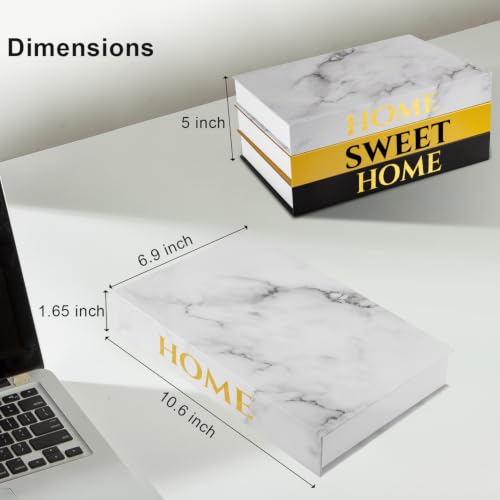 Decorative Faux Books Set of 3 HOME SWEET HOME Home Decor Coffee Table Centerpiece