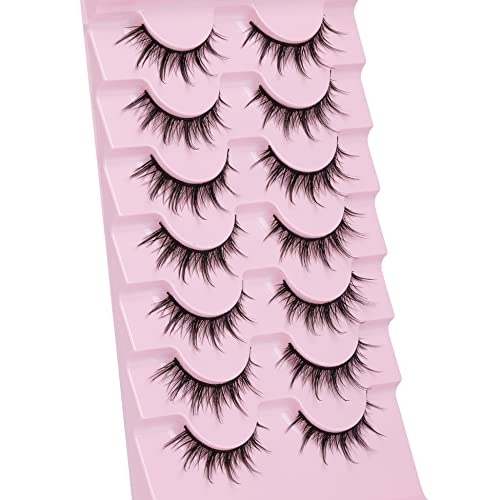 Natural Manga Style False Eyelashes - Anime Wispy 3D Mink Lashes, Reusable Pack, Eydevro