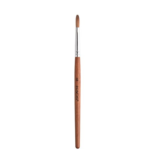 KADS 6# re Kolinsky Hair Bristles Acrylic Nail Brush Oval Crimped Shaped RedWood Handle Professional Salon Quality (6#)