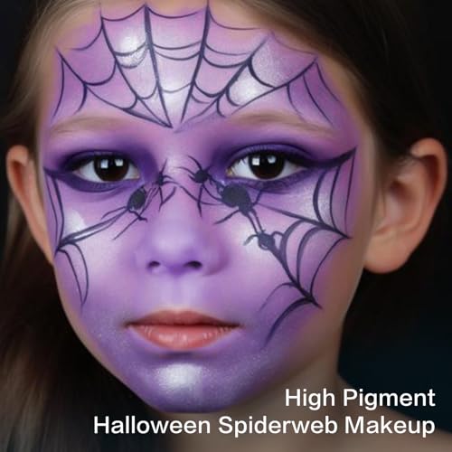 Purple Face & Body Paint Makeup Kit - Non-Toxic Halloween Cosplay & SFX
