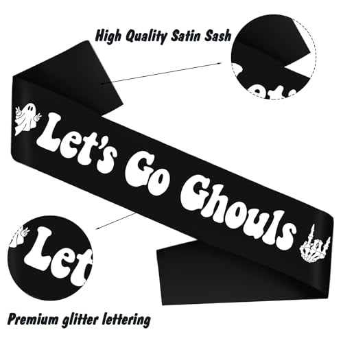 Halloween Bridal Sash Set - Spooky Bride and Bridesmaid Sashes for Gothic Bachelorette Party