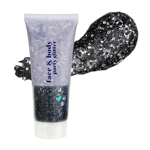 Black Body Glitter - 14 Black Glitter for Face and Body Halloween Makeup