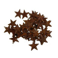 50pcs Rustic Perforated Metal Star Decorations - Antique Rust Finish for Indoor & Outdoor Use