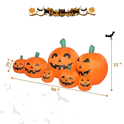 NicBex 7FT Pumpkin Inflatable Halloween Yard Decoration Outdoor Decor