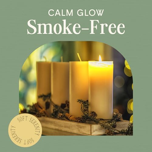 Set of 3 Unscented Yellow Pillar Candles 3x6 Inches - Handcrafted Home Decor