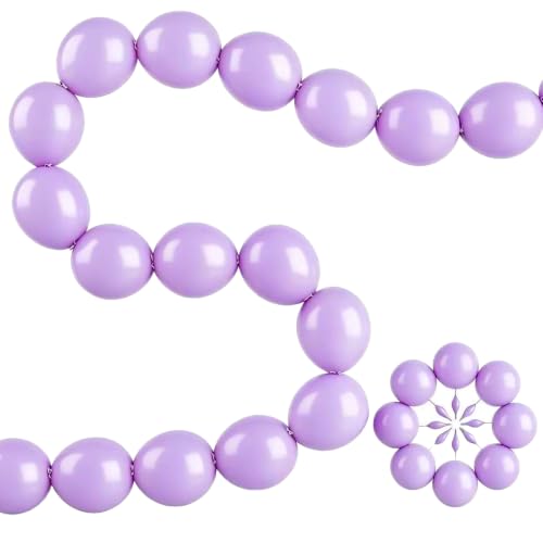 60 Pcs Light Purple Link Balloons 6 Inch Latex Party Decoration Set
