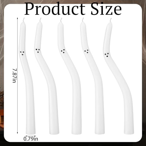 Halloween Ghost Taper Candles - 10 Indoor Spooky Candle Decorations